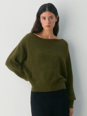 Aritzia Wilfred Rhoda Sweater Off Shoulder Boatneck Size XS